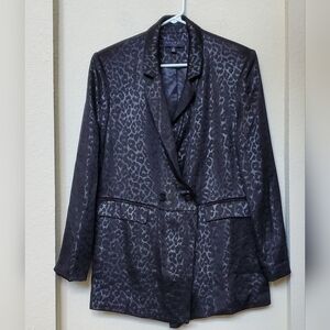 Current Air Black Leopard Print Blazer.  Size Medium